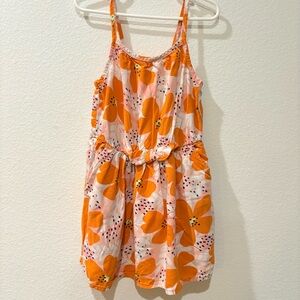 Cat & Jack Orange Floral Rayon Sundress Size 5T